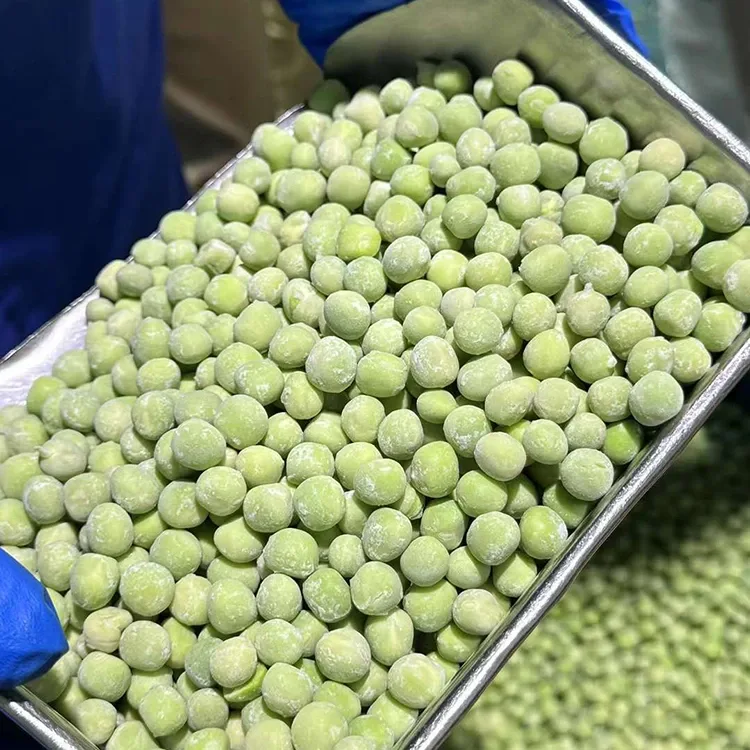 गोठलेले गोड आणि कुरकुरीत साखर स्नॅप मटार